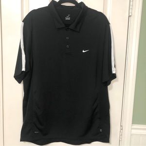 Nike Mens Dri-FIT UV Short Sleeve Polo Shirt Black, Men's XL.